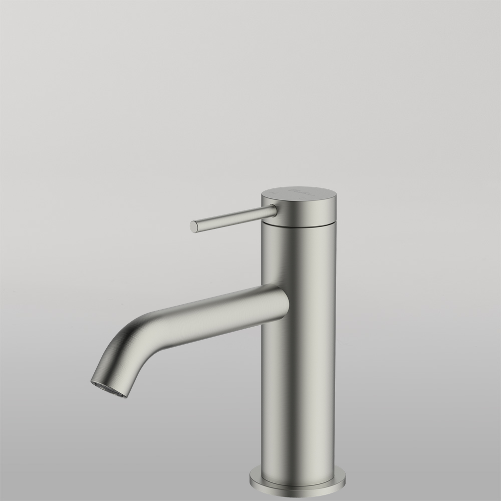 Venice Curved Basin Mixer Brushed Nickel