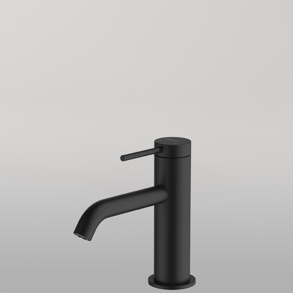 Venice Curved Basin Mixer Matte Black