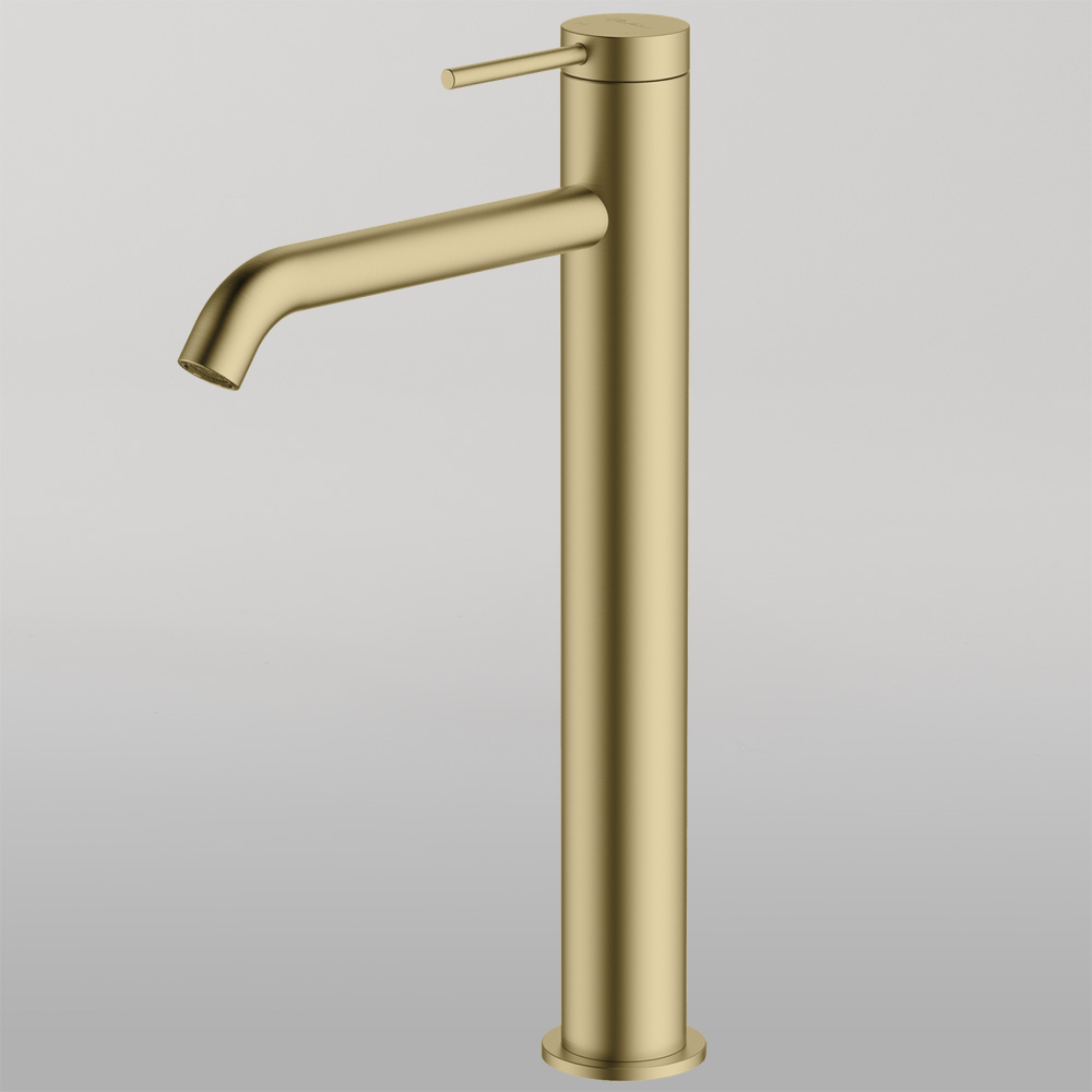 Venice Curved Tower Basin Mixer Classic Gold