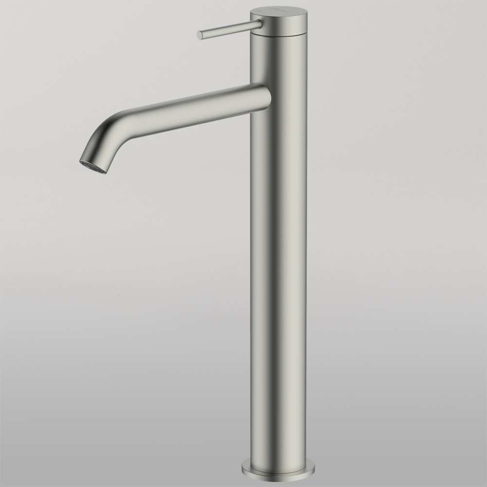 Venice Curved Tower Basin Mixer Brushed Nickel