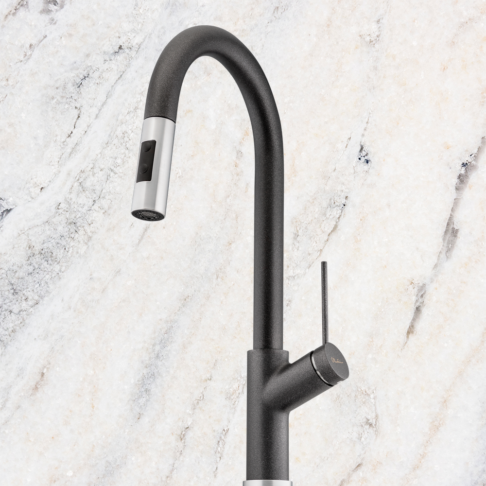 Vilo Pull Out Spray Mixer Black Granite