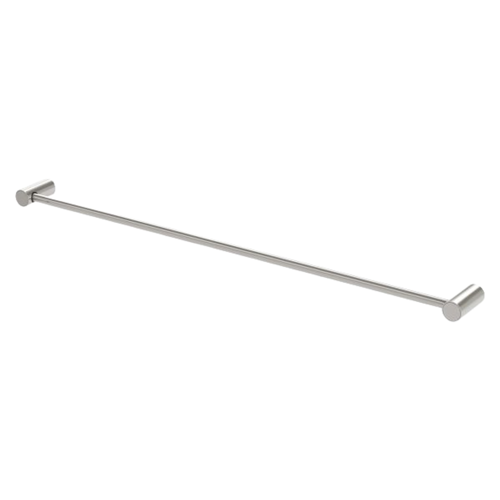 Vivid Slimline Single Towel Rail 800mm Brushed Nickel