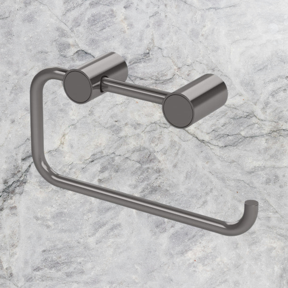 Vivid Slimline Toilet Roll Holder  Brushed Carbon