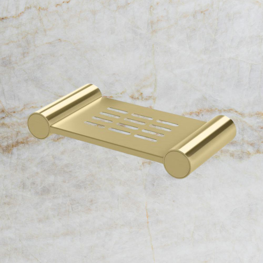 Vivid Slimline Soap Dish Holder Brushed Gold