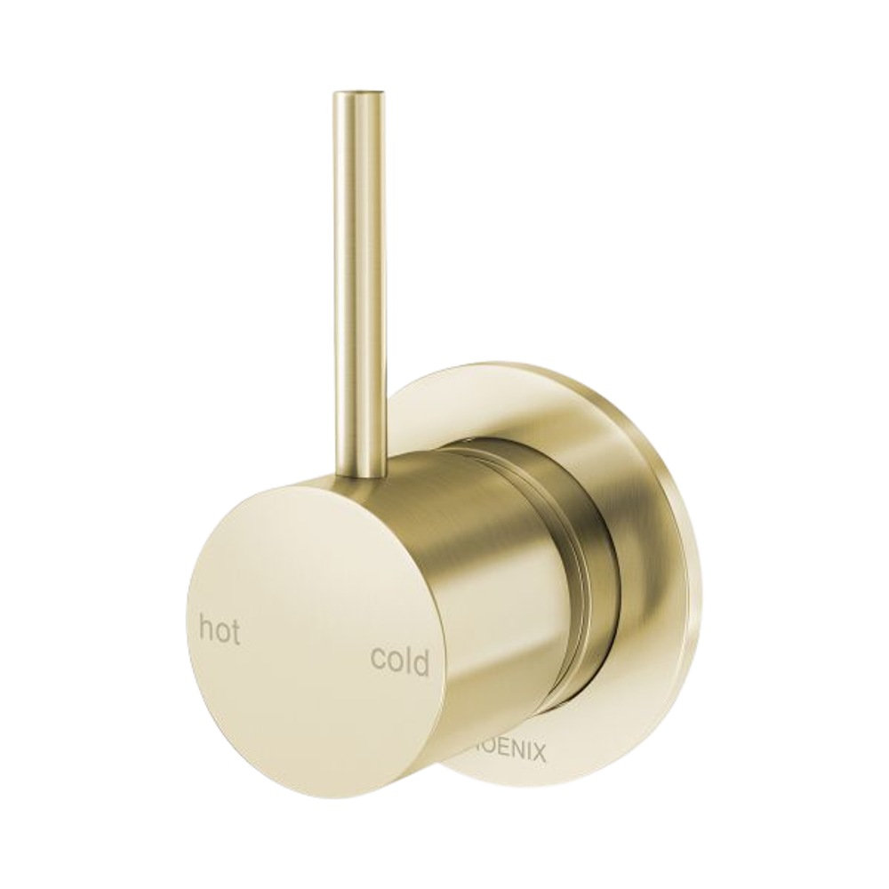 Vivid Slimline Up Shower / Wall Mixer Brushed Gold