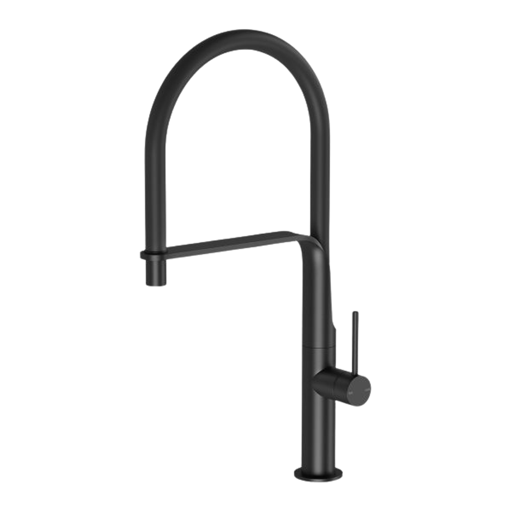 Vido Flexible Hose Sink Mixer 200mm Matte Black