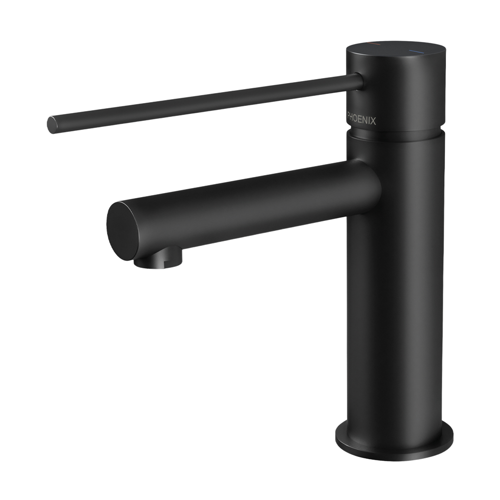 Vivid Slimline Basin Mixer with Extended Lever  Matte Black