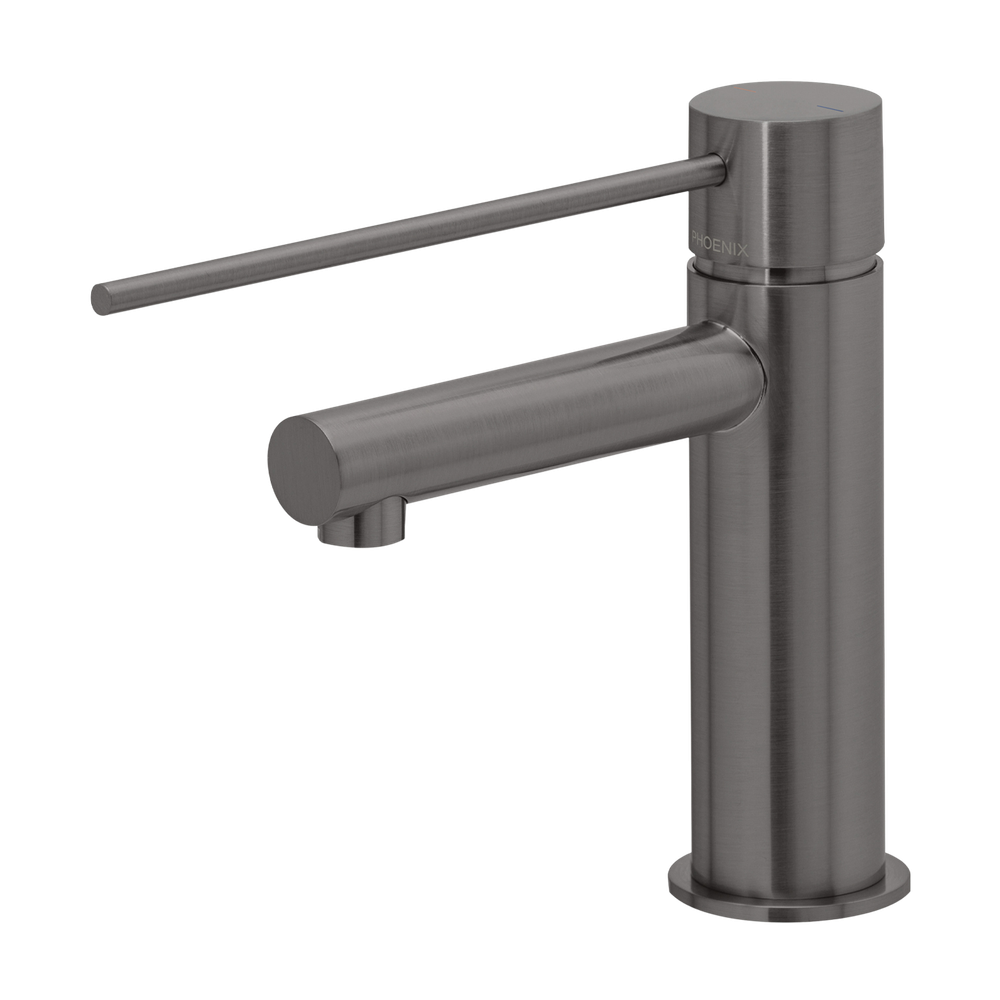 Vivid Slimline Basin Mixer with Extended Lever  Brushed Carbon