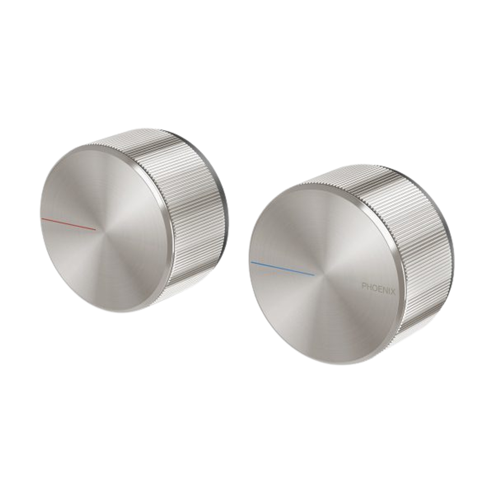 Axia Wall Top Assemblies 15mm Extended Spindles Brushed Nickel