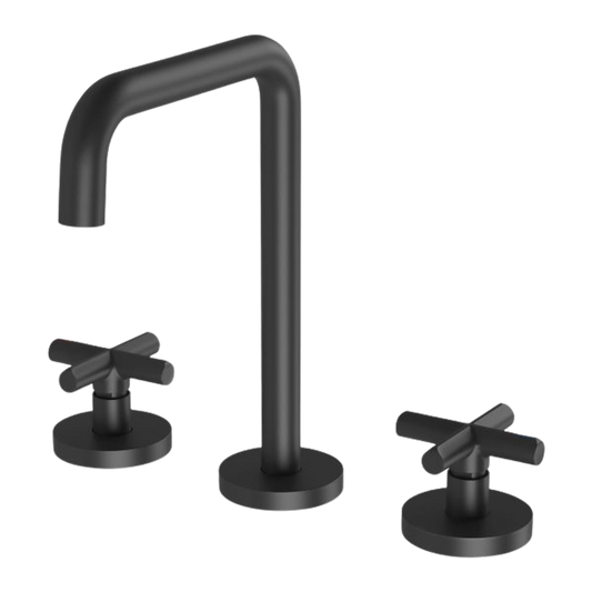 Vivid Slimline Plus Basin Set Matte Black