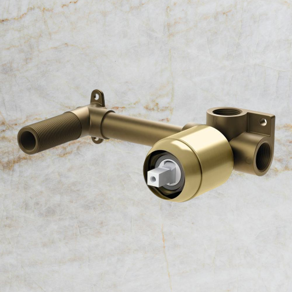 Builders Wall Mixer Set Breech Only Brushed Gold