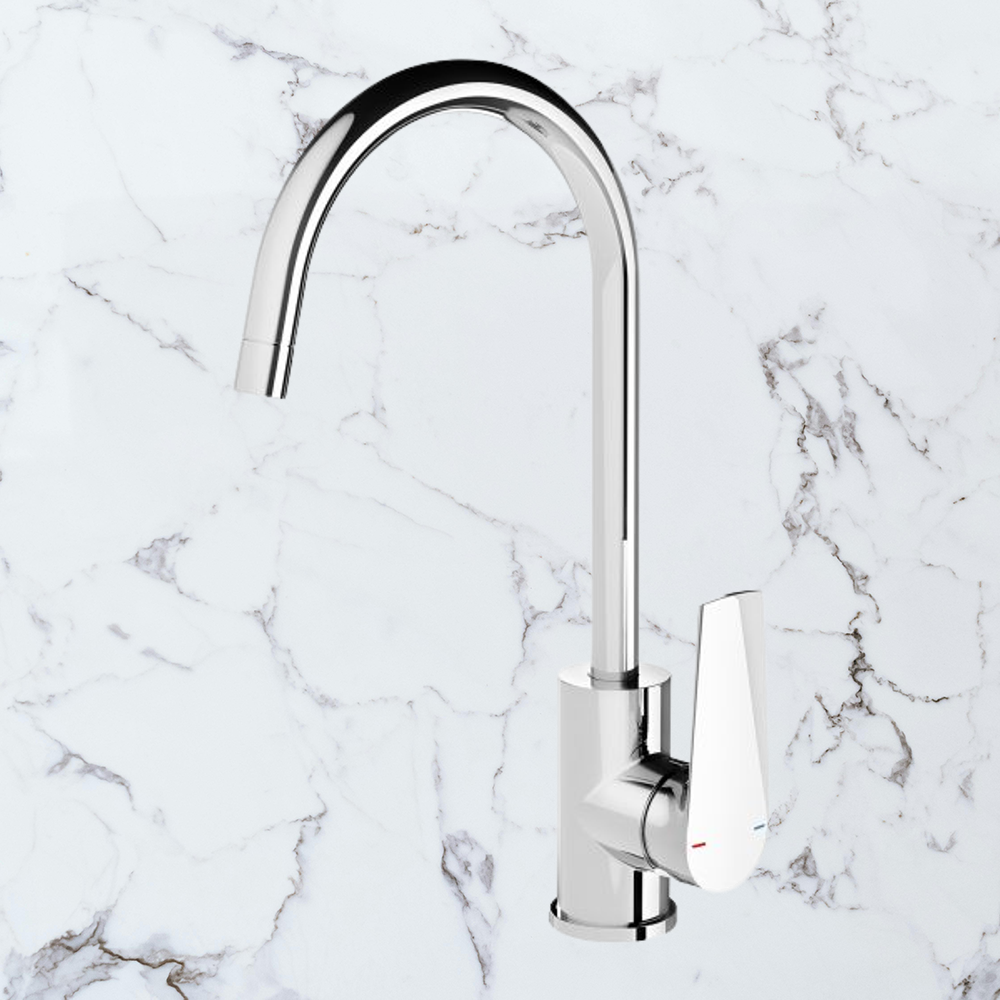 Arlo Sink Mixer 200mm Gooseneck Chrome