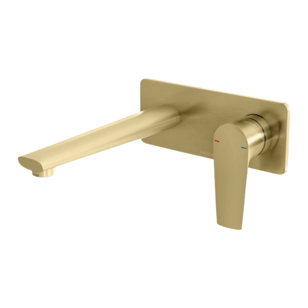 Arlo Wall Basin / Bath Mixer Set 200mm Trim Kit Only Brushed Gold