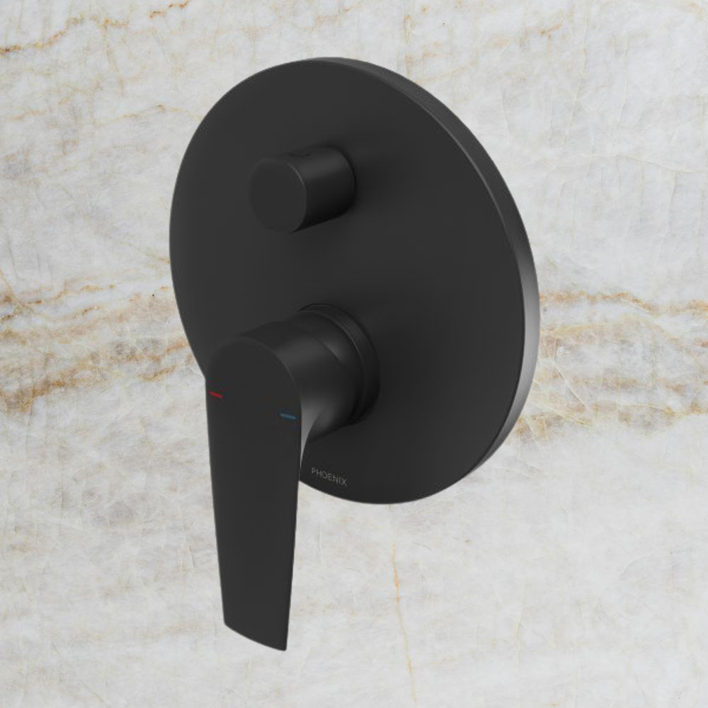 Arlo Shower / Bath Diverter Mixer Trim Kit Only Matte Black