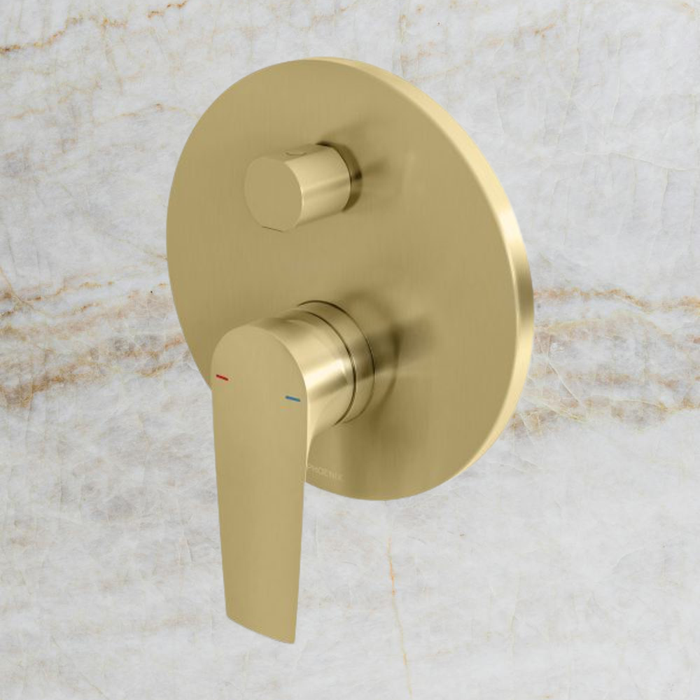 Arlo Shower / Bath Diverter Mixer Trim Kit Only Brushed Gold