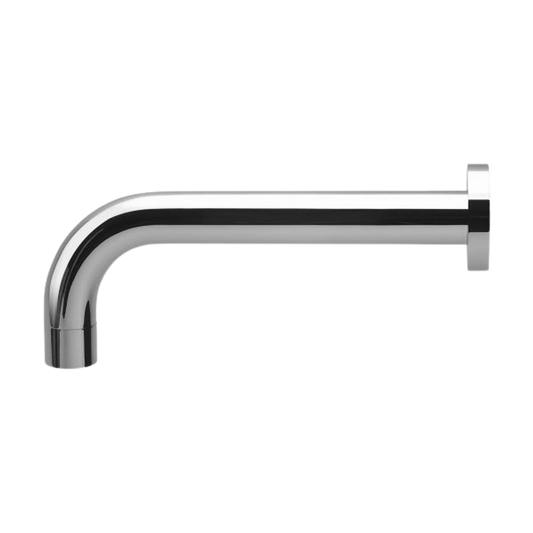 Vivid Wall Bath Outlet 200mm Curved Chrome