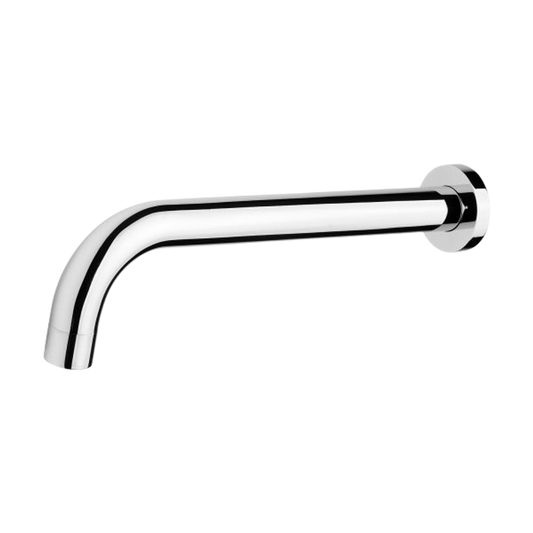 Vivid Wall Bath Outlet 250mm Curved Chrome