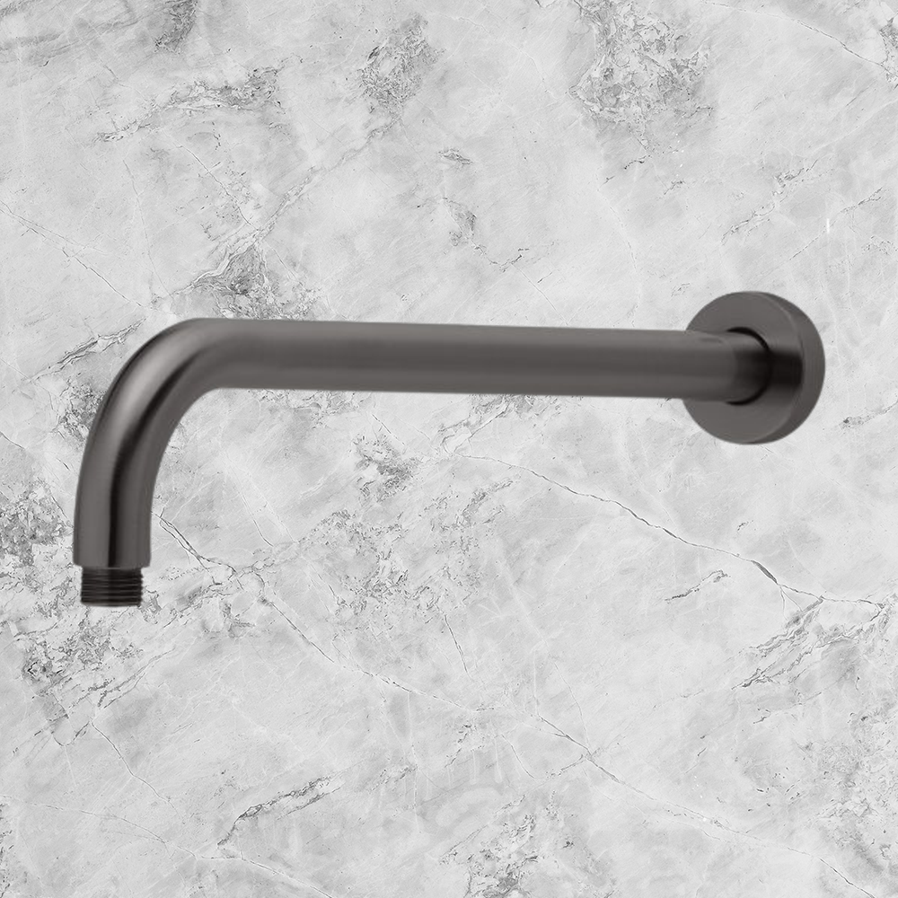 Vivid Shower Arm 400mm Round Brushed Carbon