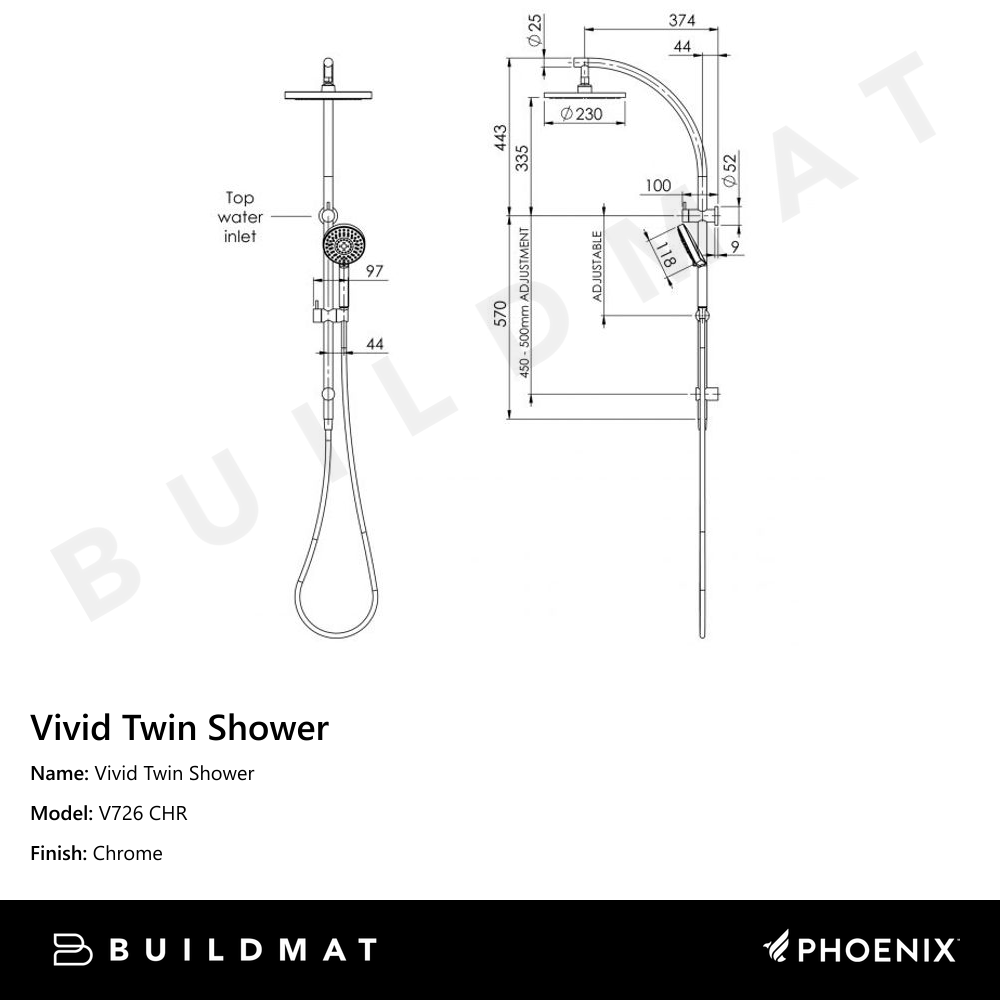 Vivid Twin Shower Chrome