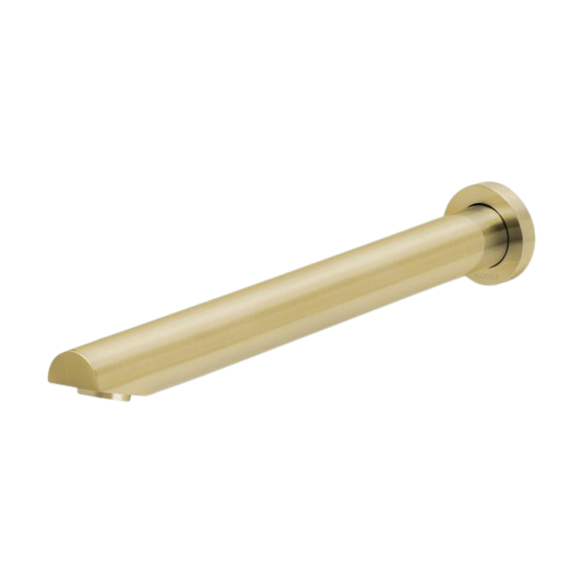 Vivid Wall Bath Outlet 32 x 300mm Angled Brushed Gold