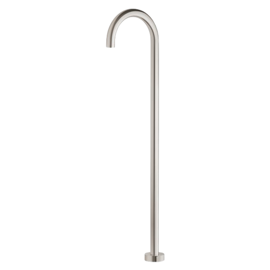 Vivid Floor Mounted Bath Outlet 940mm Brushed Nickel