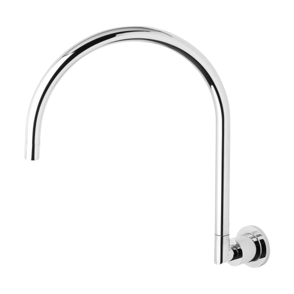 Vivid Pin Lever Wall Sink Outlet 200mm Gooseneck Chrome