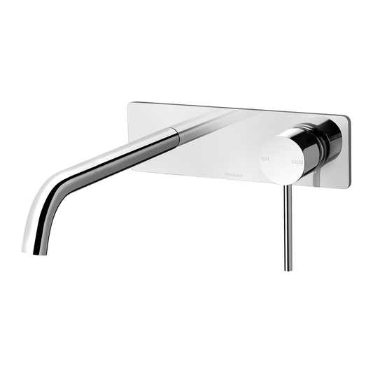 Vivid Slimline SwitchMix Wall Basin / Bath Mixer Set 230mm Fit-Off Kit Chrome