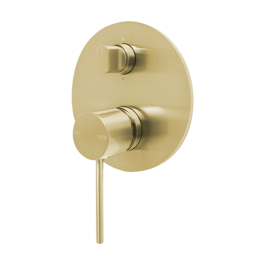 Vivid Slimline SwitchMix Shower / Bath Diverter Mixer Fit-Off Kit  Brushed Gold