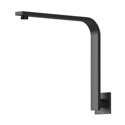 Vivid Slimline High-Rise Shower Arm Square Plate Matte Black