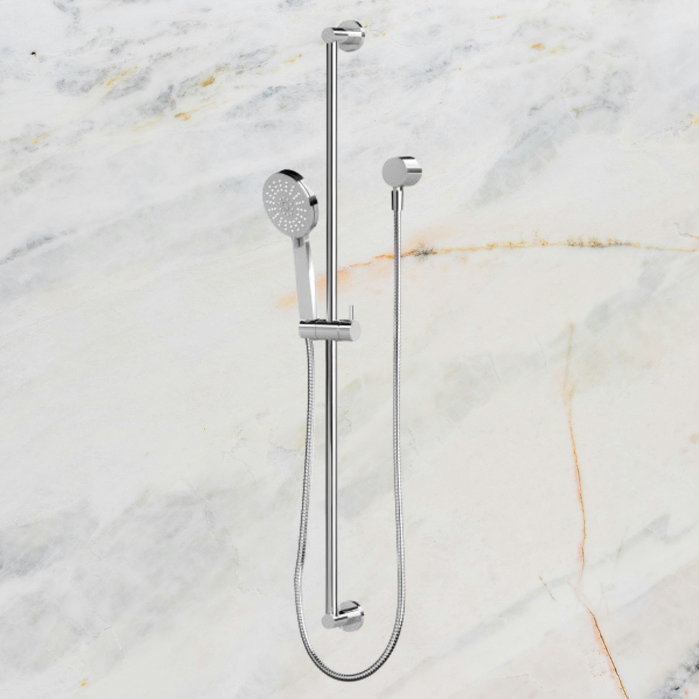 Vivid Slimline Extended Rail Shower Chrome