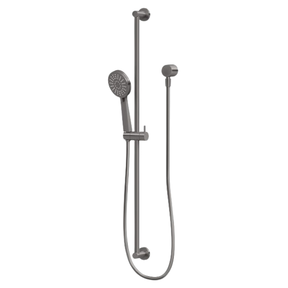 Vivid Slimline Extended Rail Shower Brushed Carbon