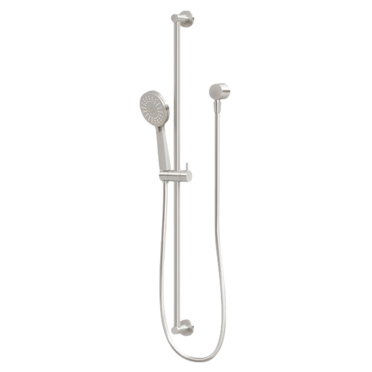 Vivid Slimline Extended Rail Shower Brushed Nickel