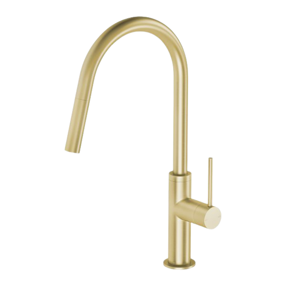 Vivid Slimline Brushed Gold Pull Out Sink Mixer