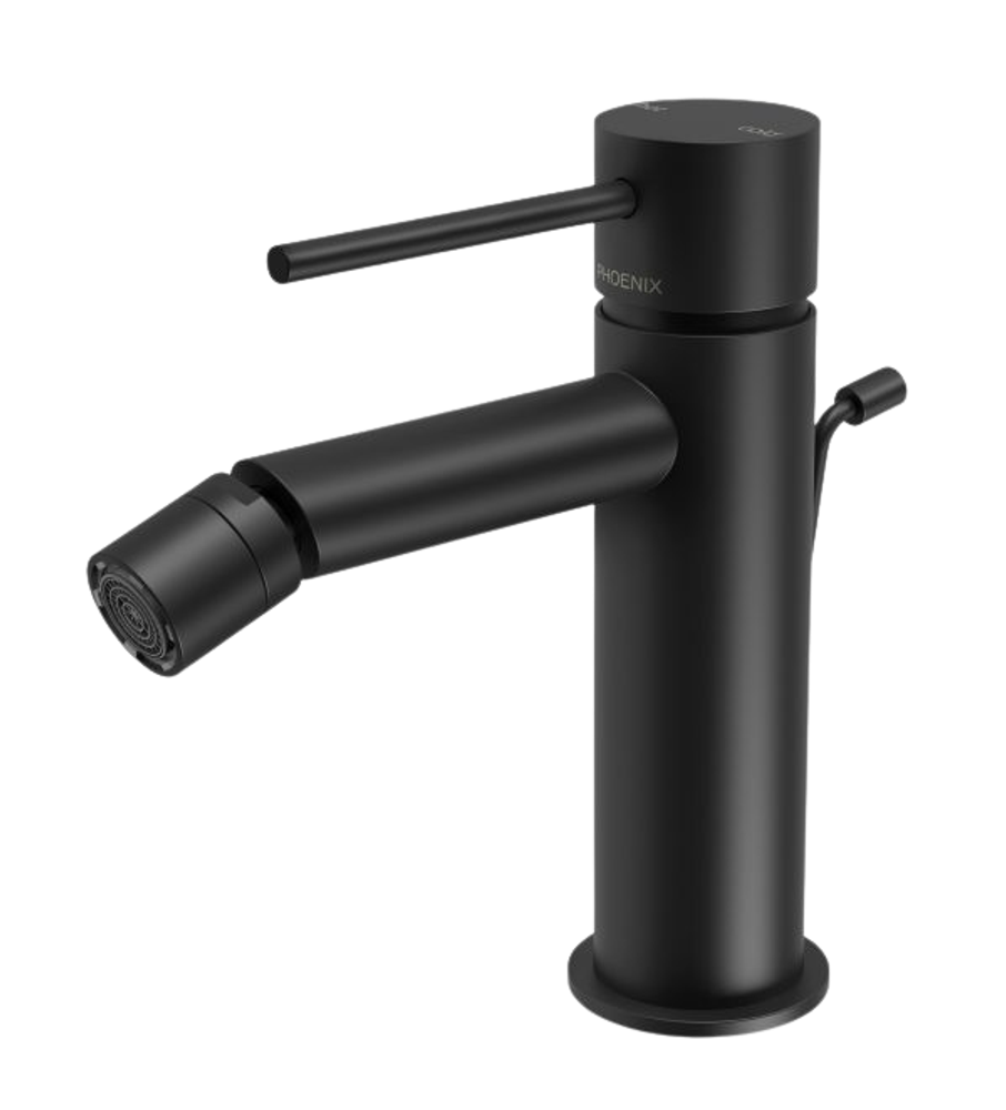 Vivid Slimline Bidet Mixer with Pop-Up Waste Matte Black