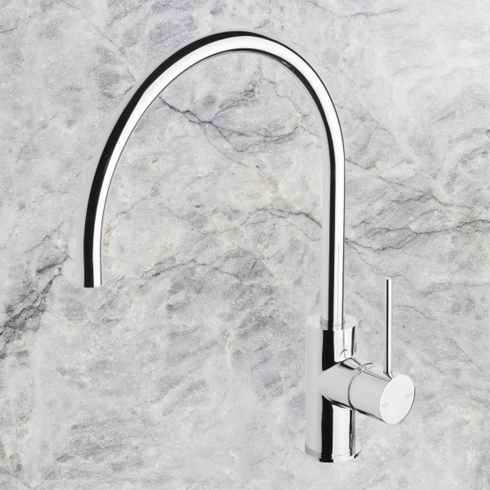 Vivid Slimline Sink Mixer 220mm Gooseneck Chrome