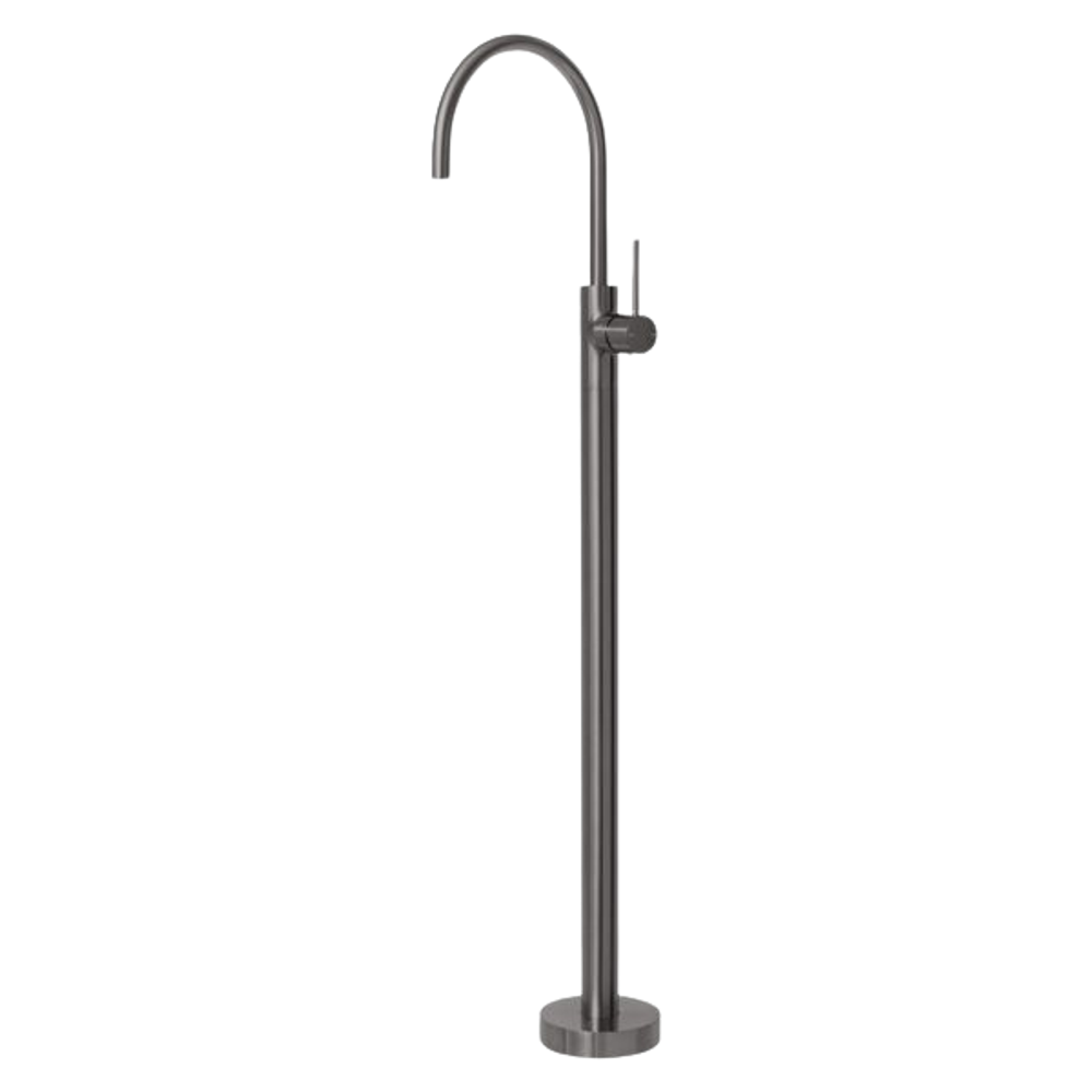 Vivid Slimline Floor Mounted Bath Mixer Brushed Carbon