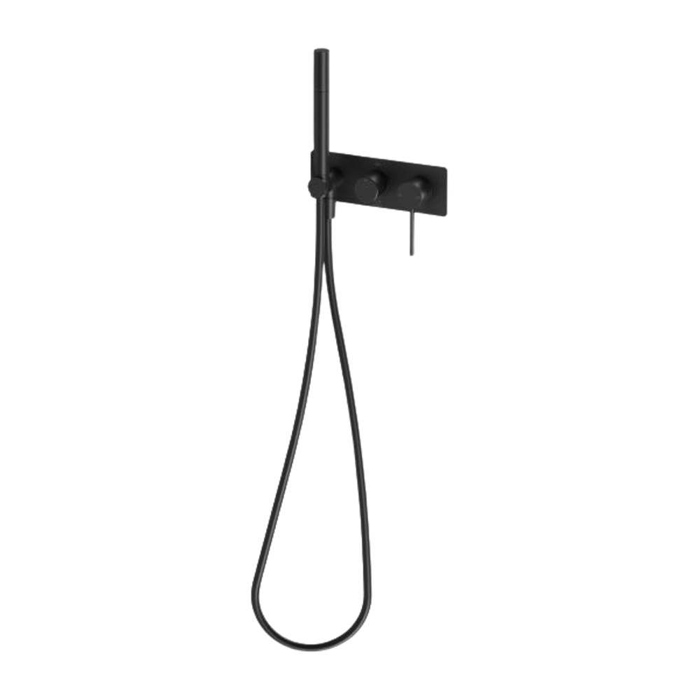 Vivid Slimline Wall Shower System Matte Black