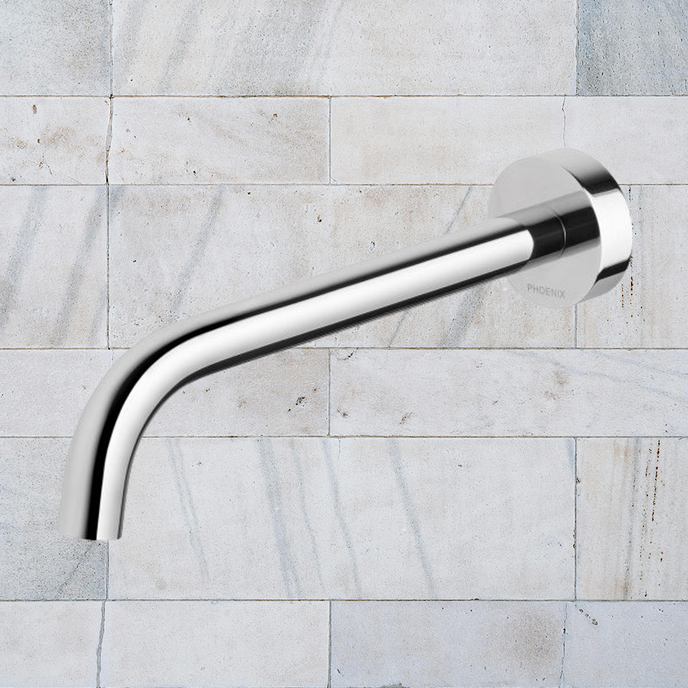 Vivid Slimline Basin Outlet 230mm Curved Chrome