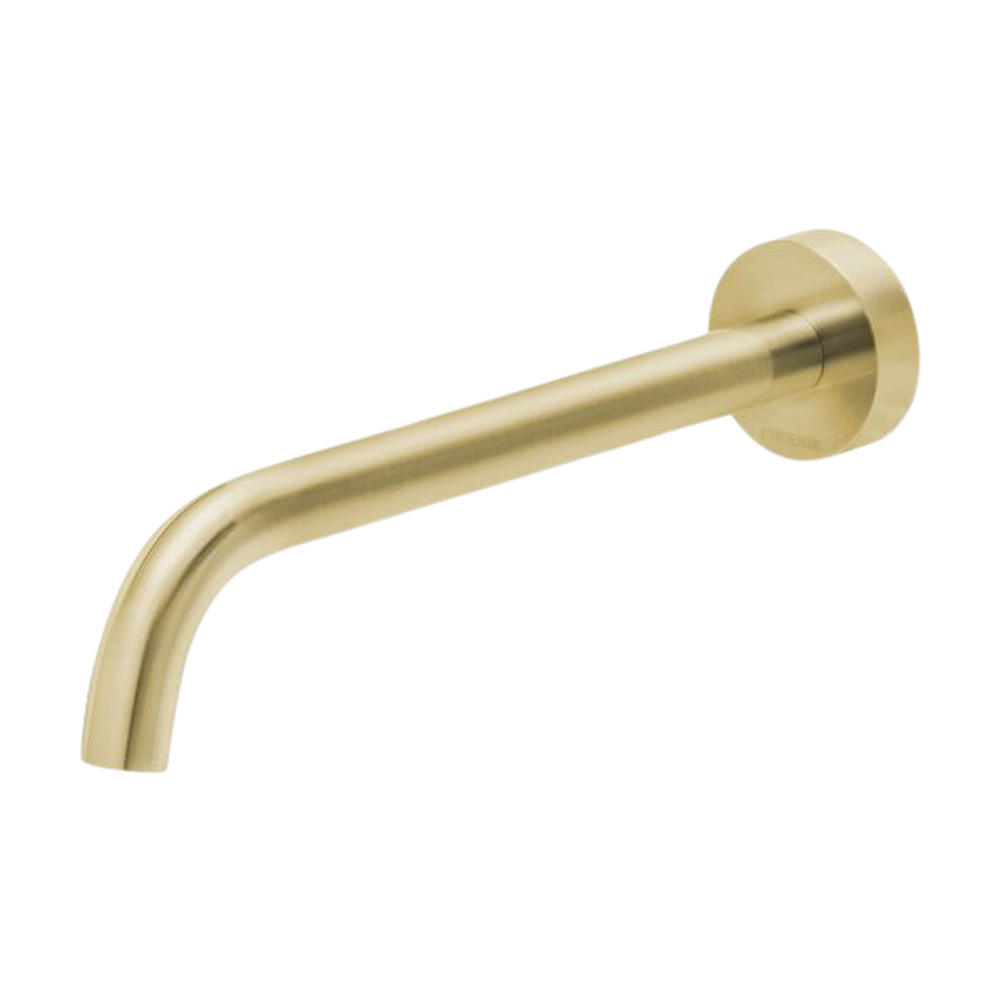 Vivid Slimline Basin Outlet 230mm Curved Brushed Gold