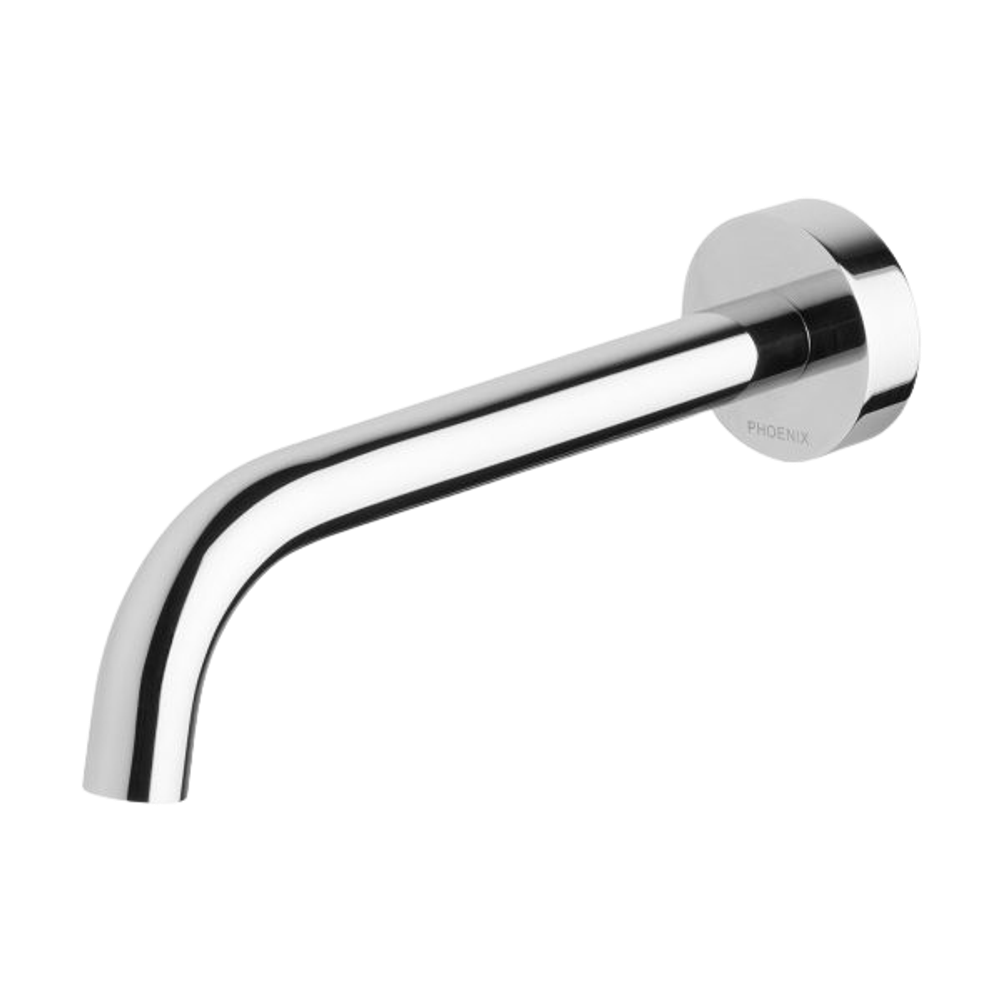 Vivid Slimline Wall Basin Outlet 180mm Curved Chrome