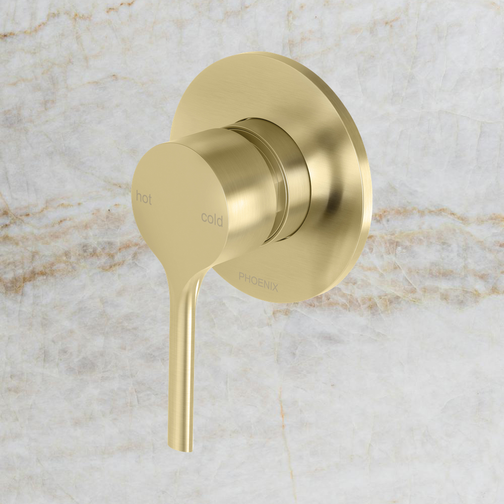 Vivid Slimline Oval SwitchMix Shower / Wall Mixer Fit-Off Kit  Brushed Gold