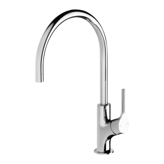 Vivid Slimline Oval Sink Mixer 220mm Gooseneck Chrome