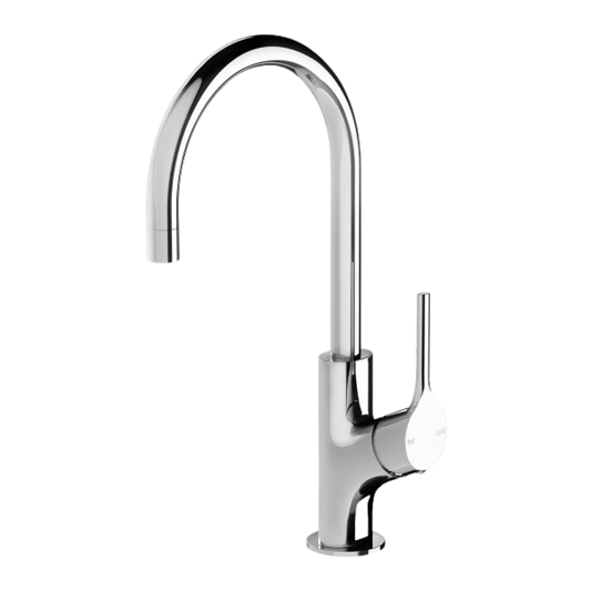 Vivid Slimline Oval Sink Mixer 160mm Gooseneck Chrome