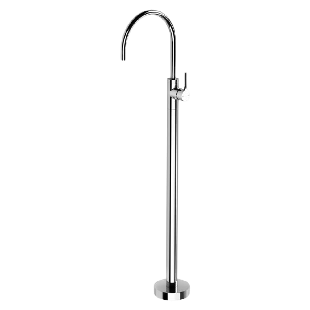 Vivid Slimline Oval Floor Mounted Bath Mixer Chrome