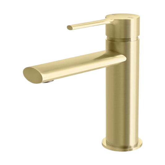 Vivid Slimline Oval Basin Mixer Brushed Gold