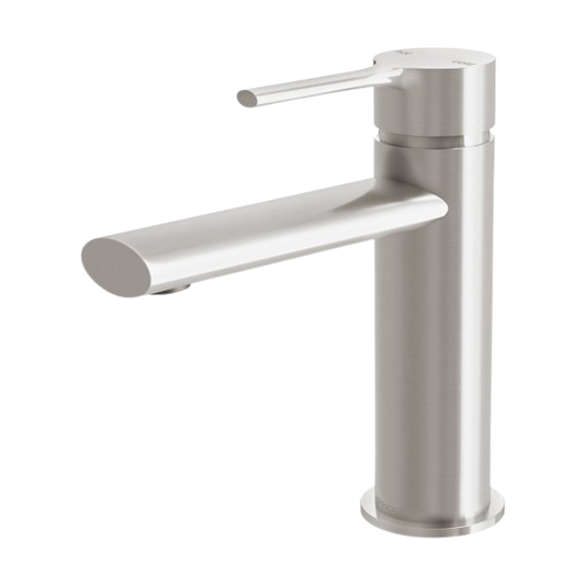 Vivid Slimline Oval Basin Mixer Brushed Nickel