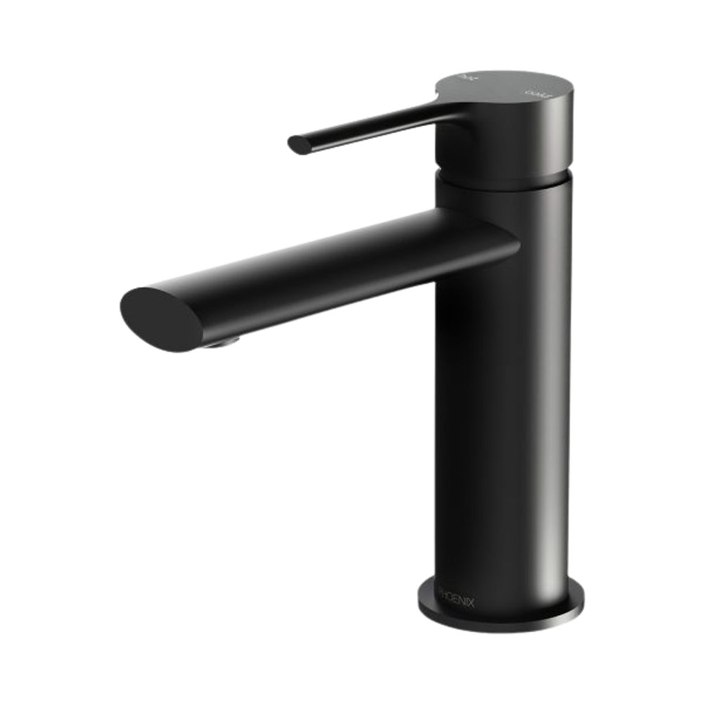 Vivid Slimline Oval Basin Mixer Matte Black