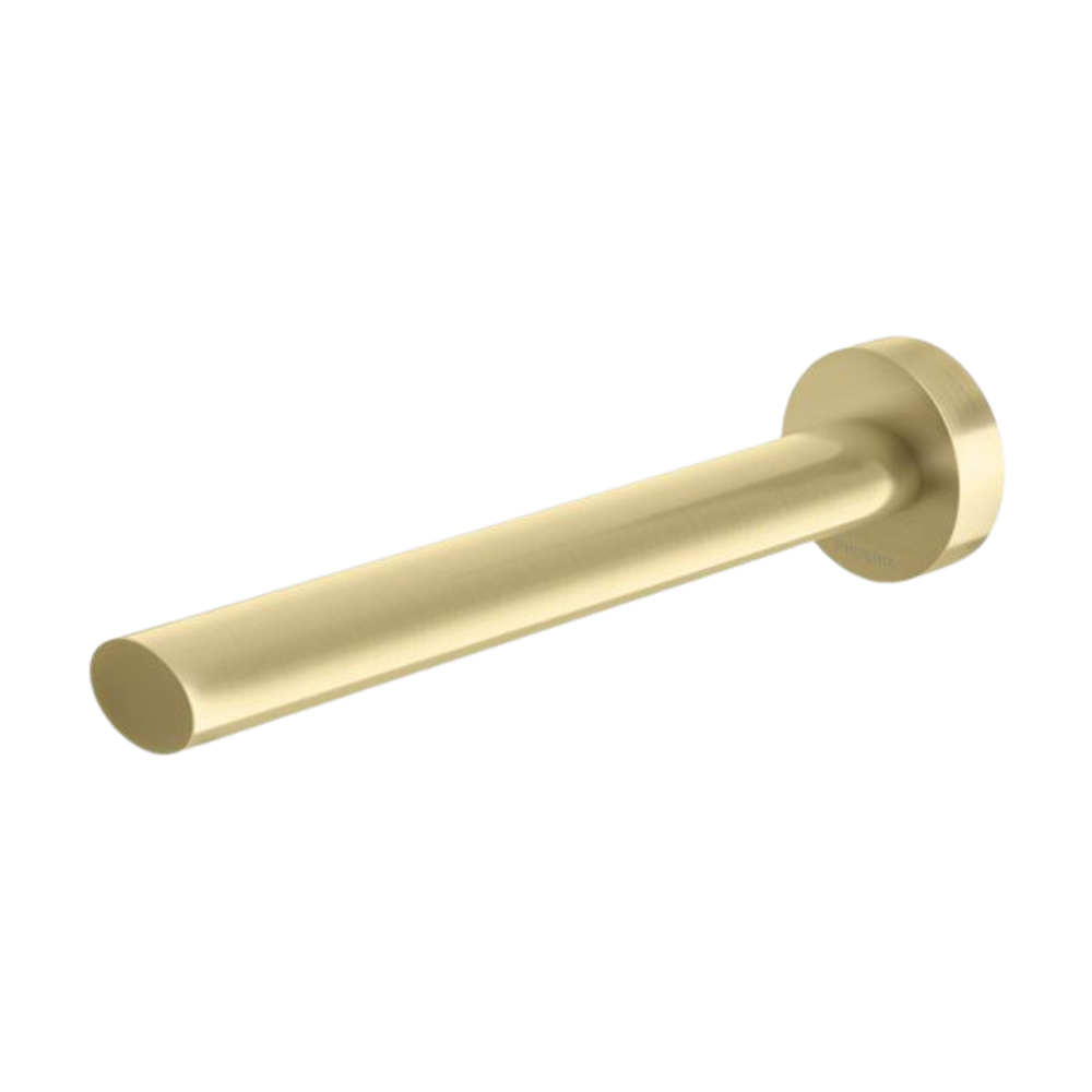 Vivid Slimline Oval Wall Basin Outlet 180mm Brushed Gold