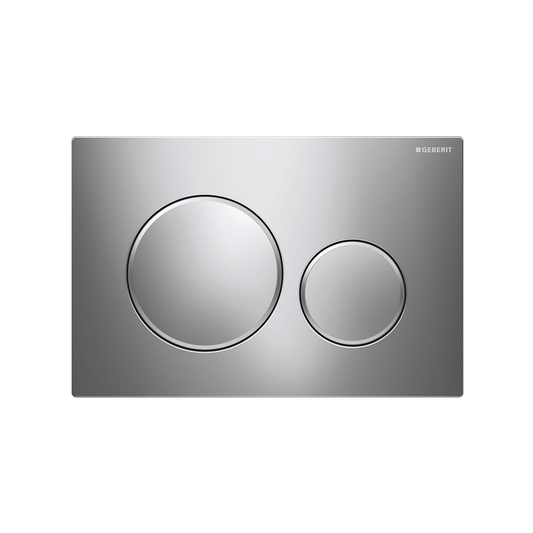 Concealed Cistern Flush Plate With Round Buttons Chrome