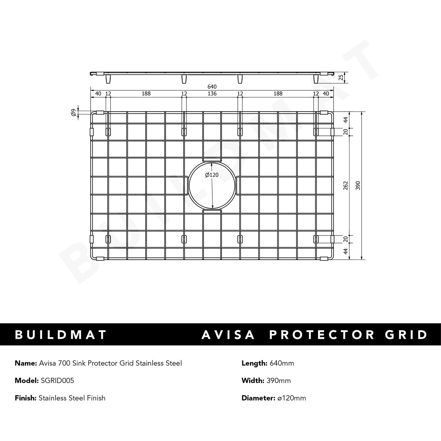 Avisa 700 Sink Protector Grid